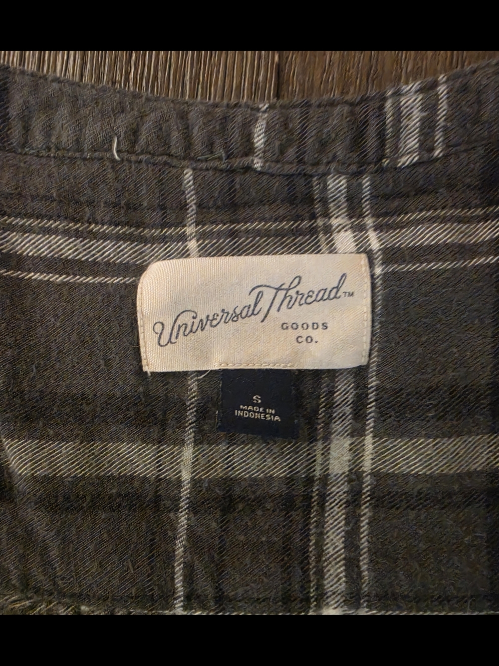 Plaid Button-Front Women's Top in Dark Green by Universal Thread Goods Co. - Picture 2 of 6